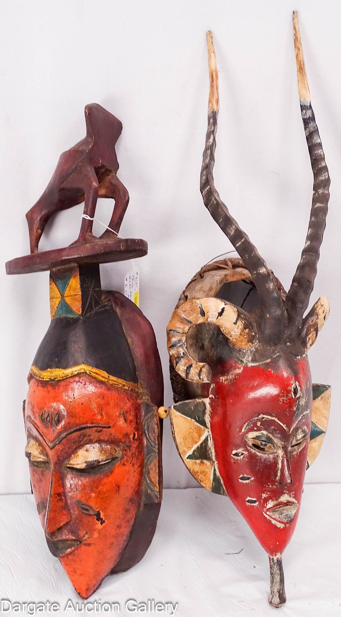 (2) GURO TRIBAL MASKS AFRICAN IVORY COAST (1 of 9)