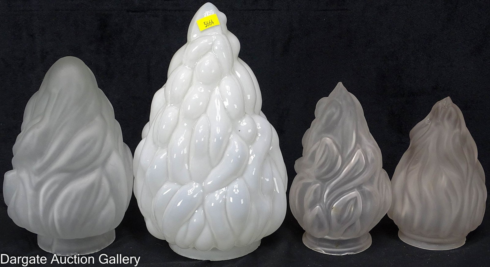 (4) ASSORTED GLASS FLAME LAMP SHADES (1 of 10)