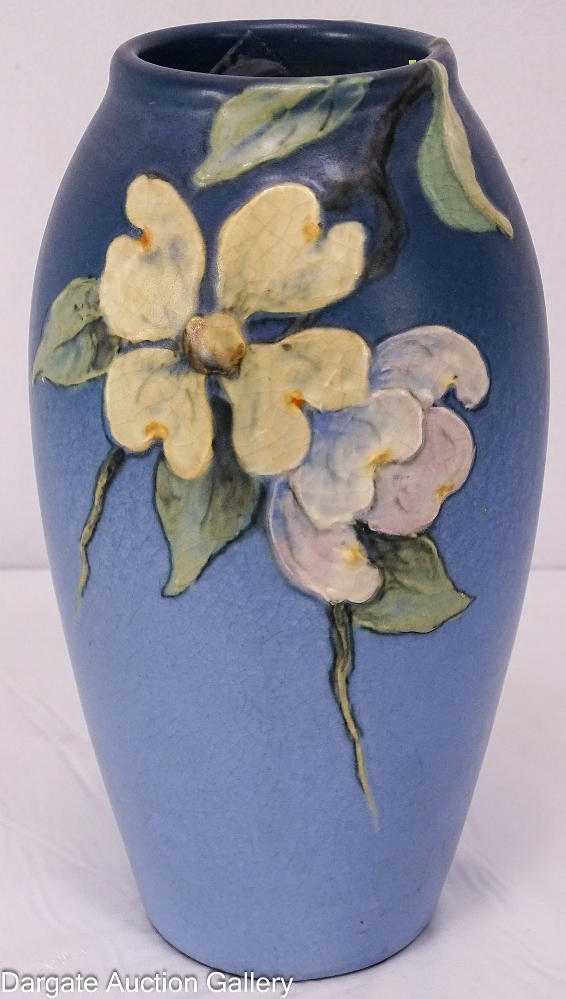 WELLER ART POTTERY VASE HUDSON LINE DOGWOODS (1 of 5)