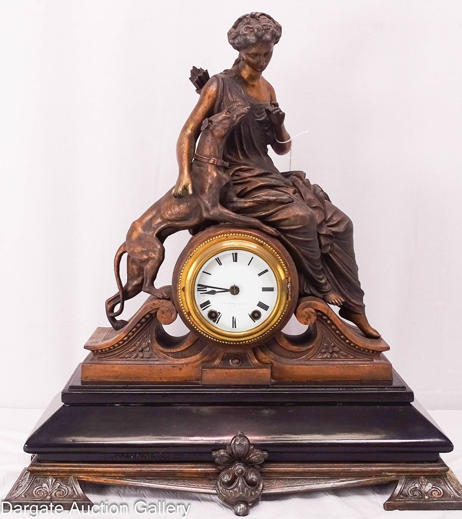 SETH THOMAS DIANA THE HUNTRESS MANTLE CLOCK (1 of 8)
