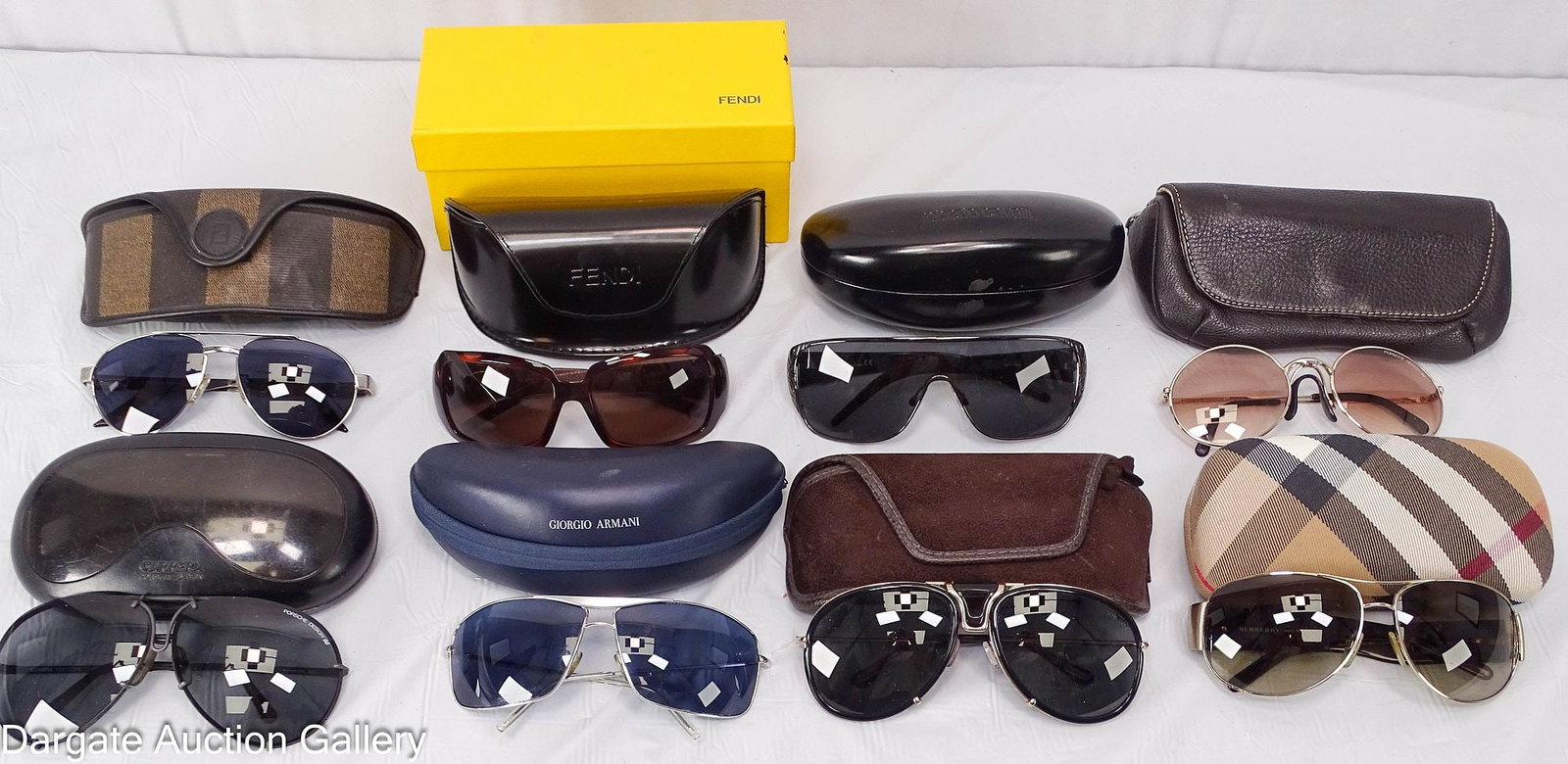 (10) PAIRS DESIGNER SUNGLASSES w/ CASES Tom Ford & Porsche (1 of 13)