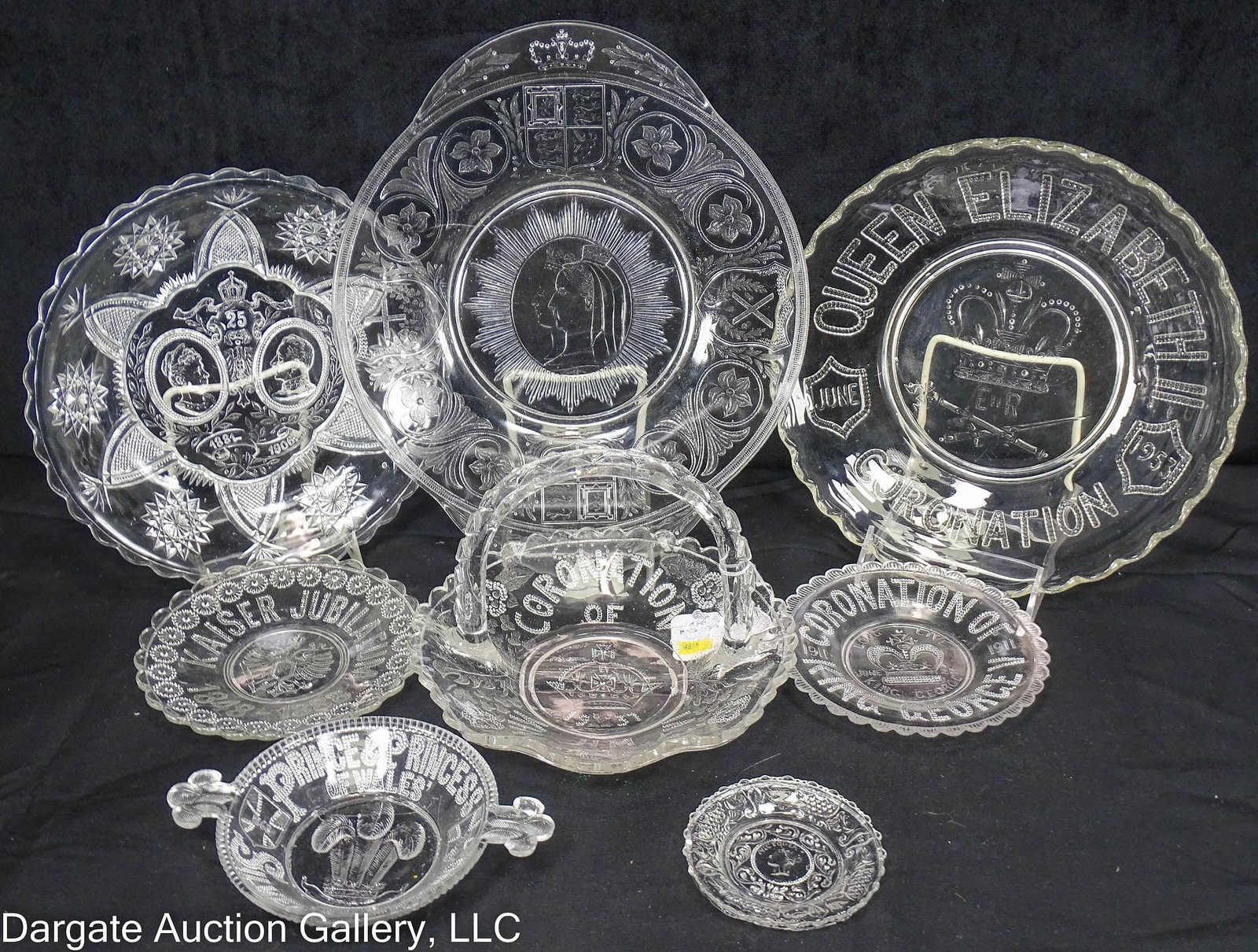 8pcs BRITISH & GERMAN ROYAL FAMILY GLASS (1 of 9)
