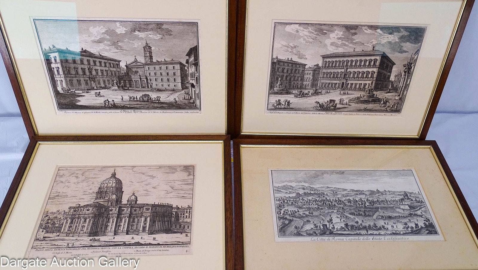 (4) FRAMED ETCHINGS incl GIUSEPPI VASI (1 of 10)
