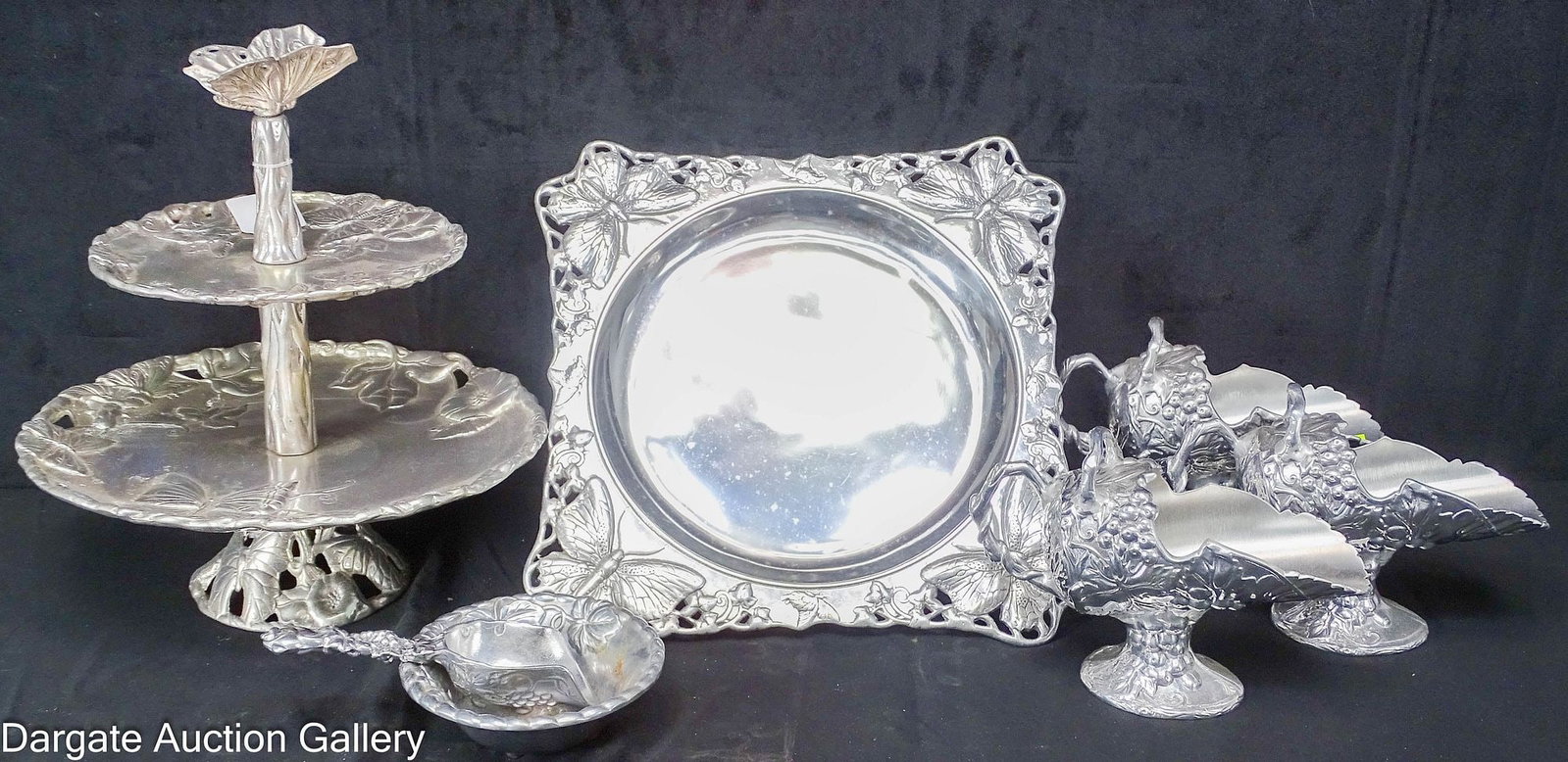 (7) CAST ALUMINUM BUFFET PIECES INC. ARTHUR COURT AND LENOX (1 of 10)