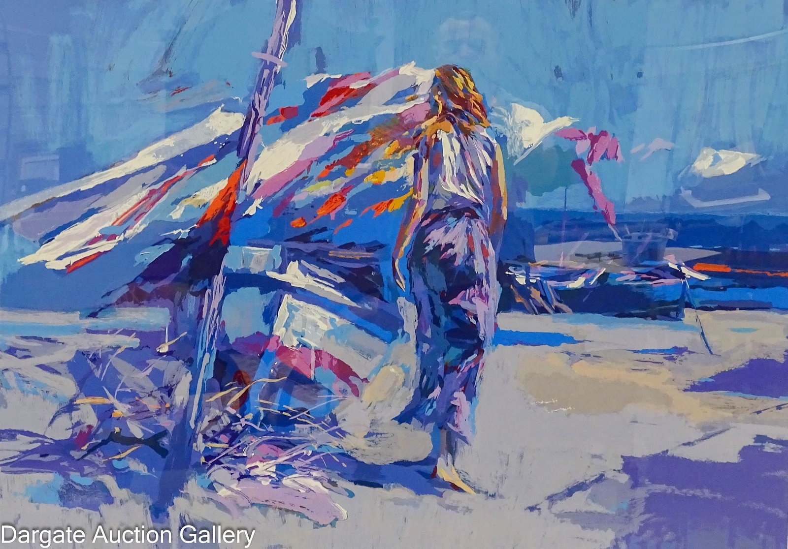 NICOLA SIMBARI LITHOGRAPH OSTIA BEACH (1 of 7)