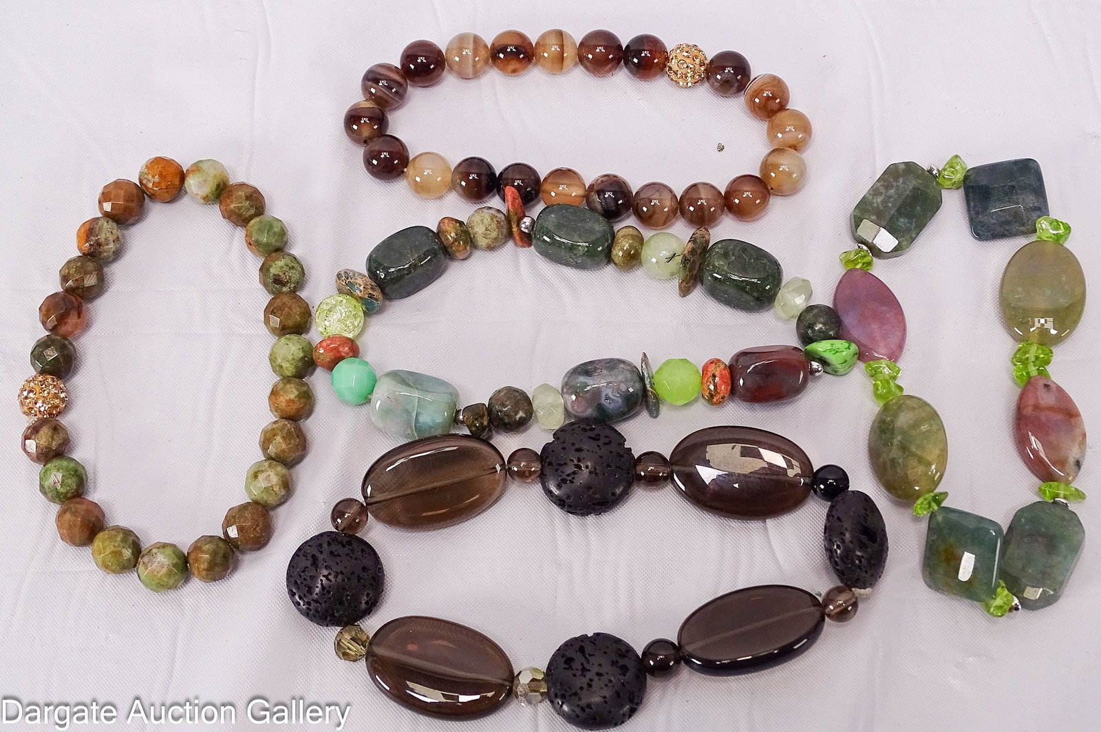 (5) HARD STONE BRACLETS (1 of 6)