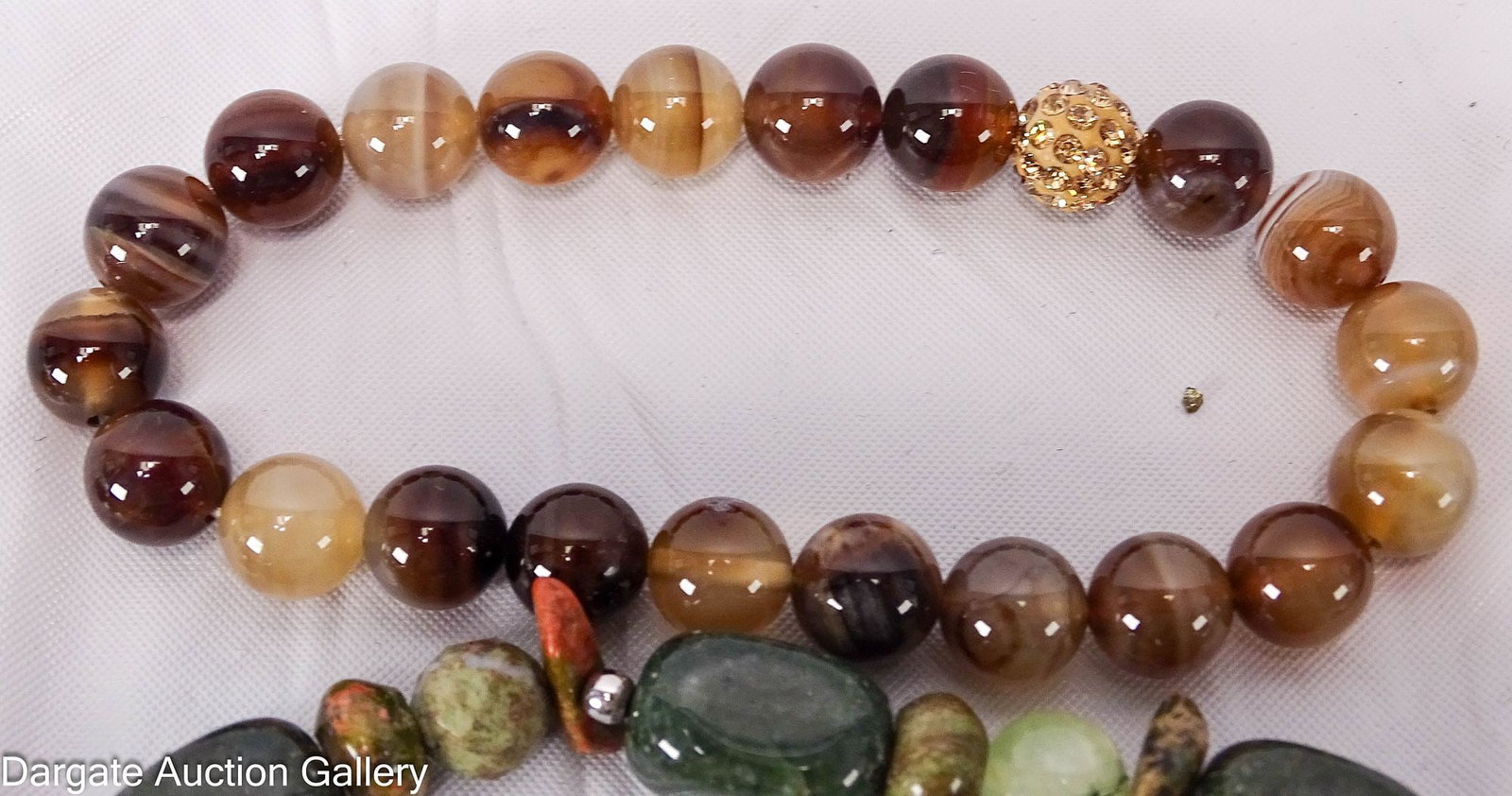 (5) HARD STONE BRACLETS - 3
