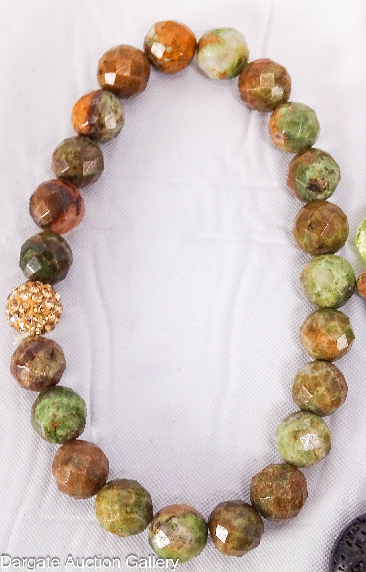 (5) HARD STONE BRACLETS - 4