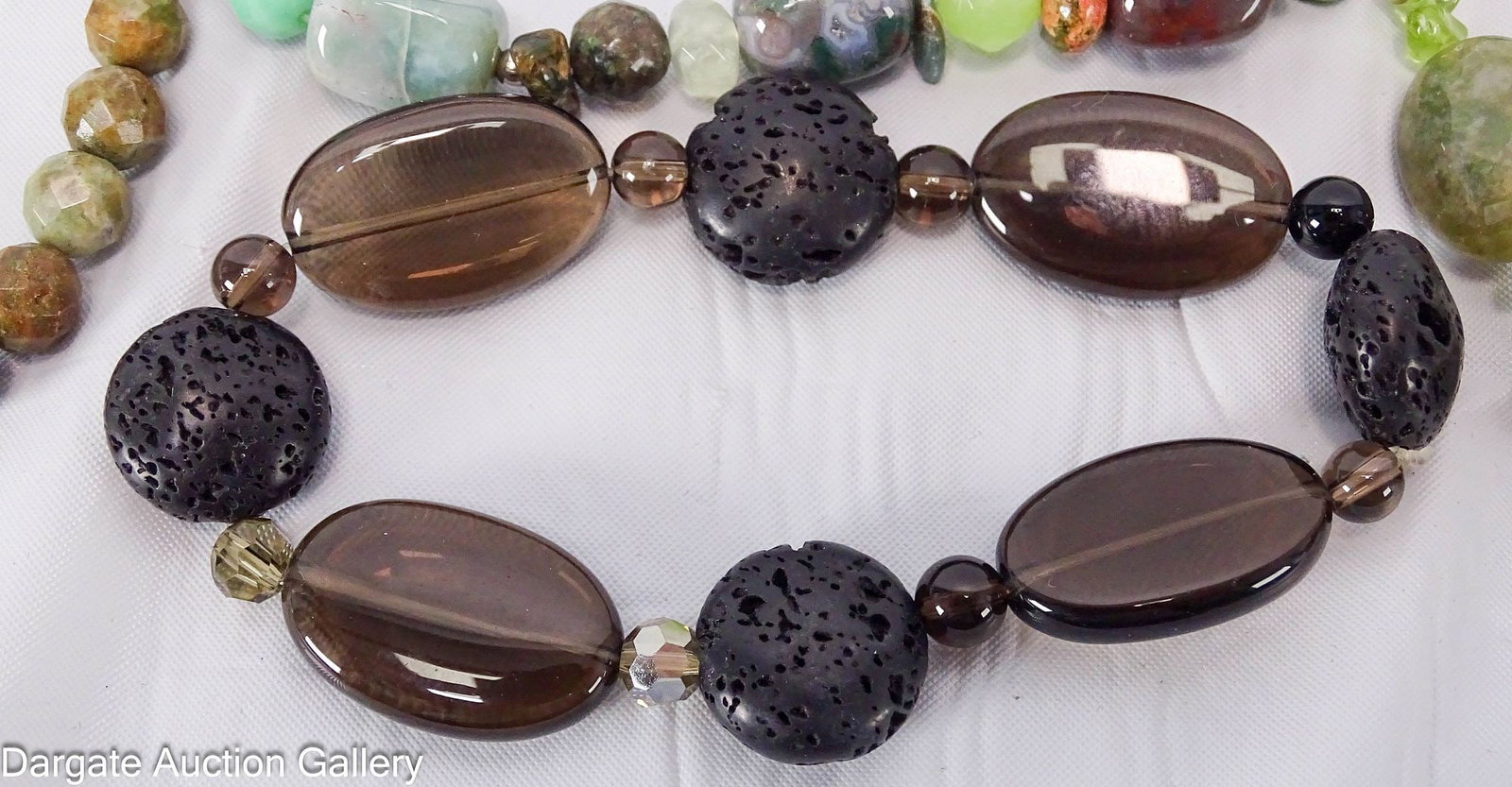 (5) HARD STONE BRACLETS - 5