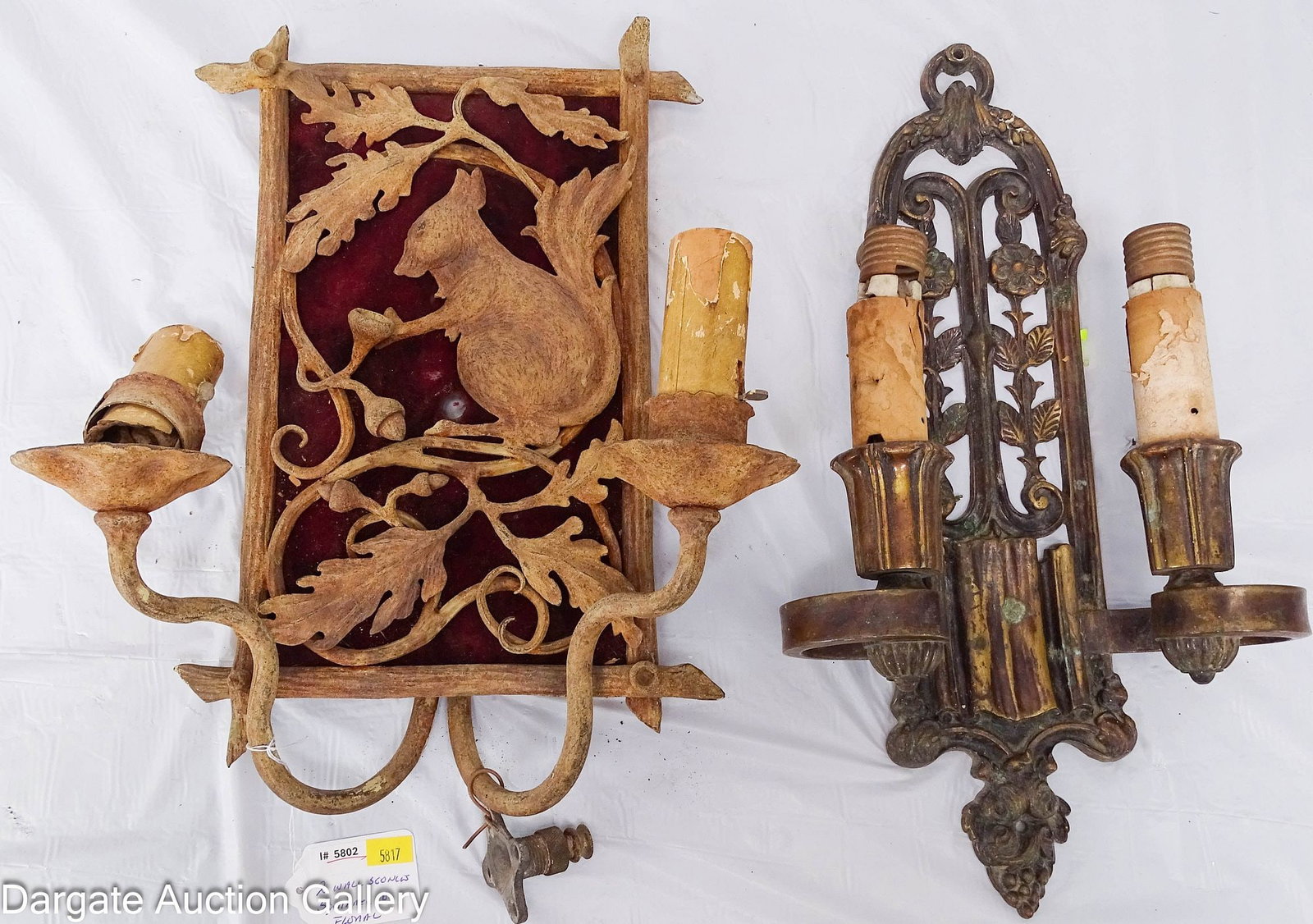(2) ARTS AND CRAFTS STYLE WALL SCONCES (1 of 10)