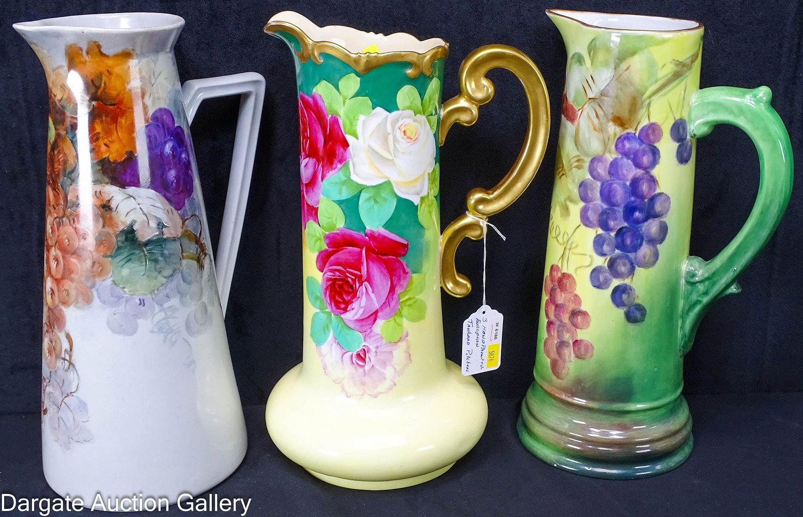 (3) HAND-PAINTED EUROPEAN TANKARD PITCHERS (1 of 13)