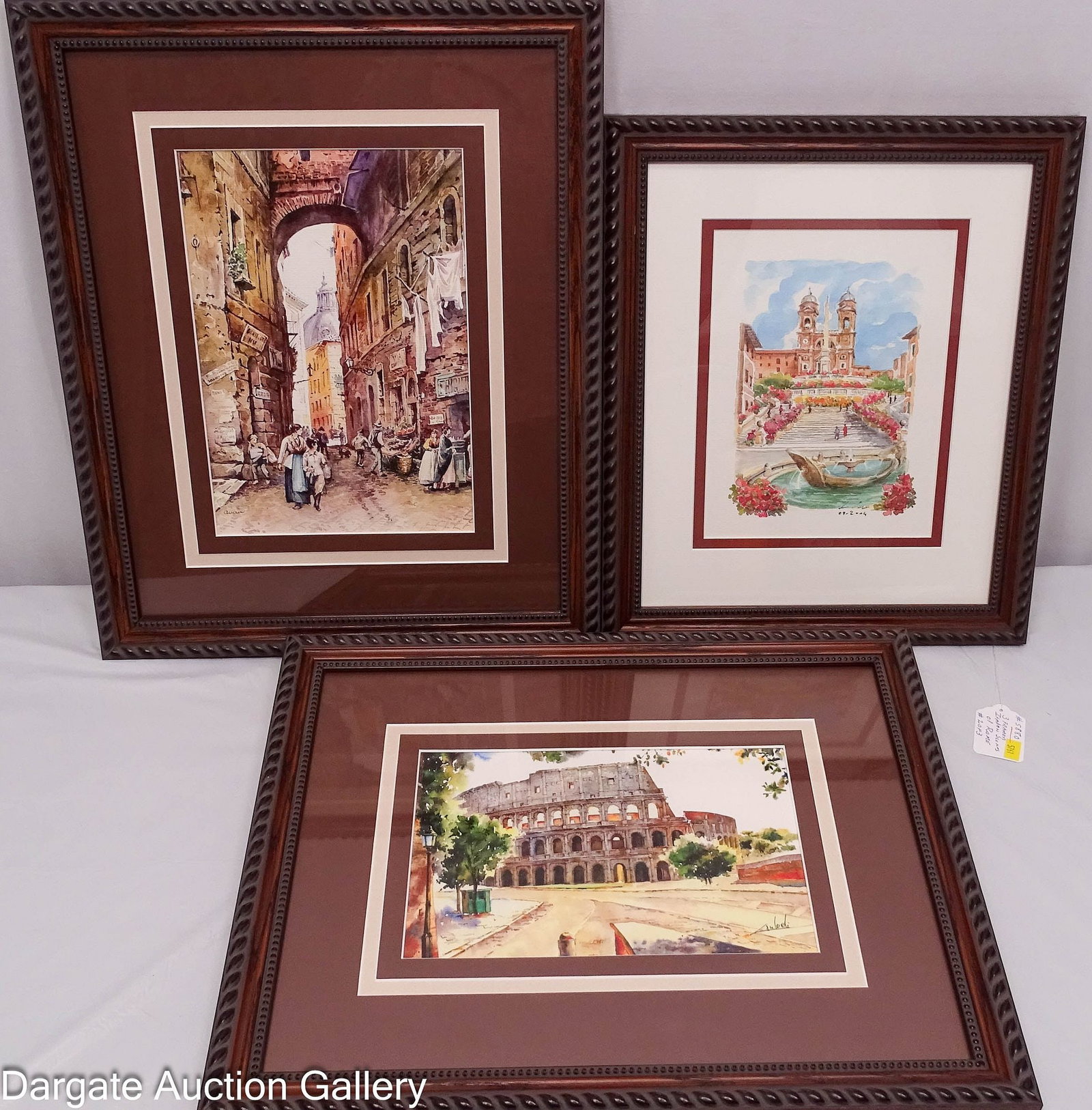 (3) ITALIAN WATERCOLOR SCENES OF ROME (1 of 10)