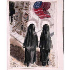 2201: GEORGE GROSZ WATERCOLOR. 20th c. Waterc