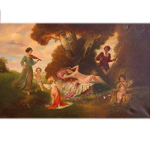 K. EXNER FAIRY PAINTING. N/R. 19th /ear - 2