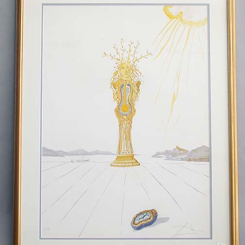 1003 DALI CLOCK PERSON PRINT. With tree - 2