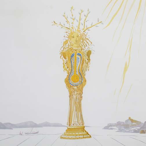 1003 DALI CLOCK PERSON PRINT. With tree - 3