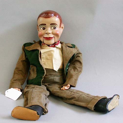 1144 VENTRILOQUIST'S DOLL N/R. Doll is: 1144 VENTRILOQUIST'S DOLL N/R. Doll is tagged Paul Winchell's "Jerry Mahoney". Estimate: $100-200.