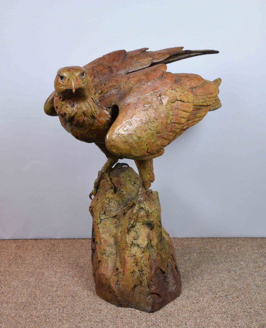 WALTER MATIA (AMERICAN/MD/OH, b. 1953) BRONZE ''GOLDEN (1 of 5)