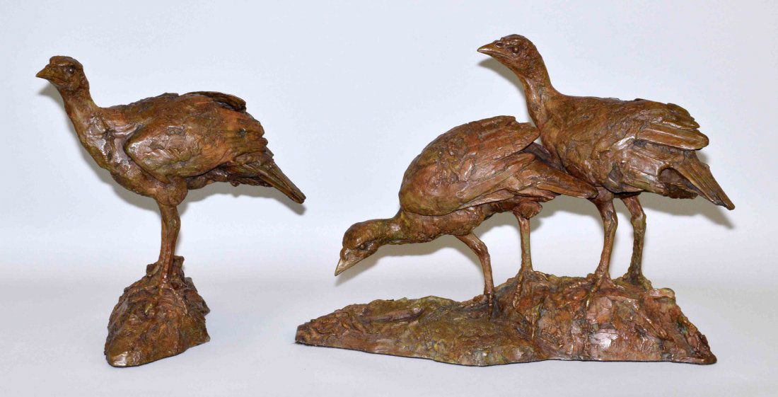 WALTER MATIA (AMERICAN/MD/OH, b. 1953) BRONZE''TURKEY (1 of 8)