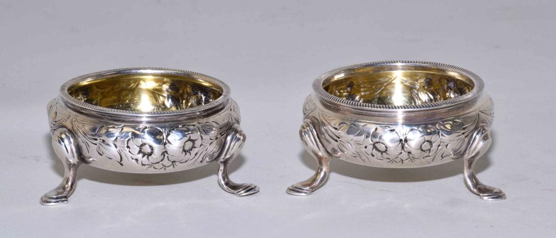 (2) ANTIQUE REPOUSSE CANFIELD BROS CO COIN SILVER (1 of 3)