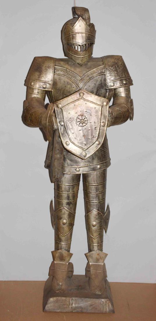 MEDIEVAL PRESSED TIN LIFESIZE KNIGHT - Full body (1 of 5)