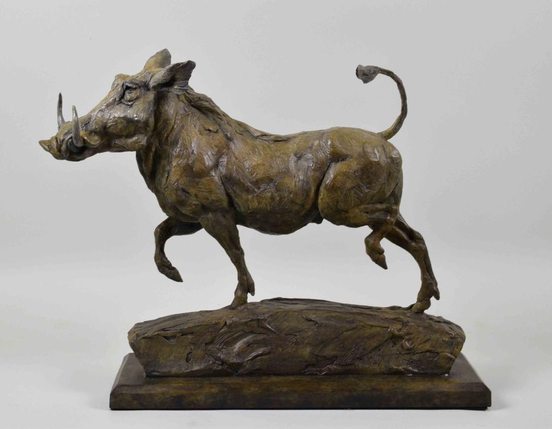 TIM SHINABARGER (AMERICAN/MT, b. 1966) BRONZE ''WILD (1 of 8)