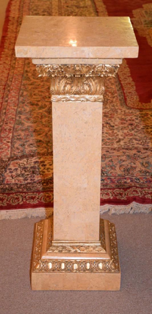 PAIR ITALIAN MOSIAC MARBLE PEDESTALS - Hand made and (1 of 4)