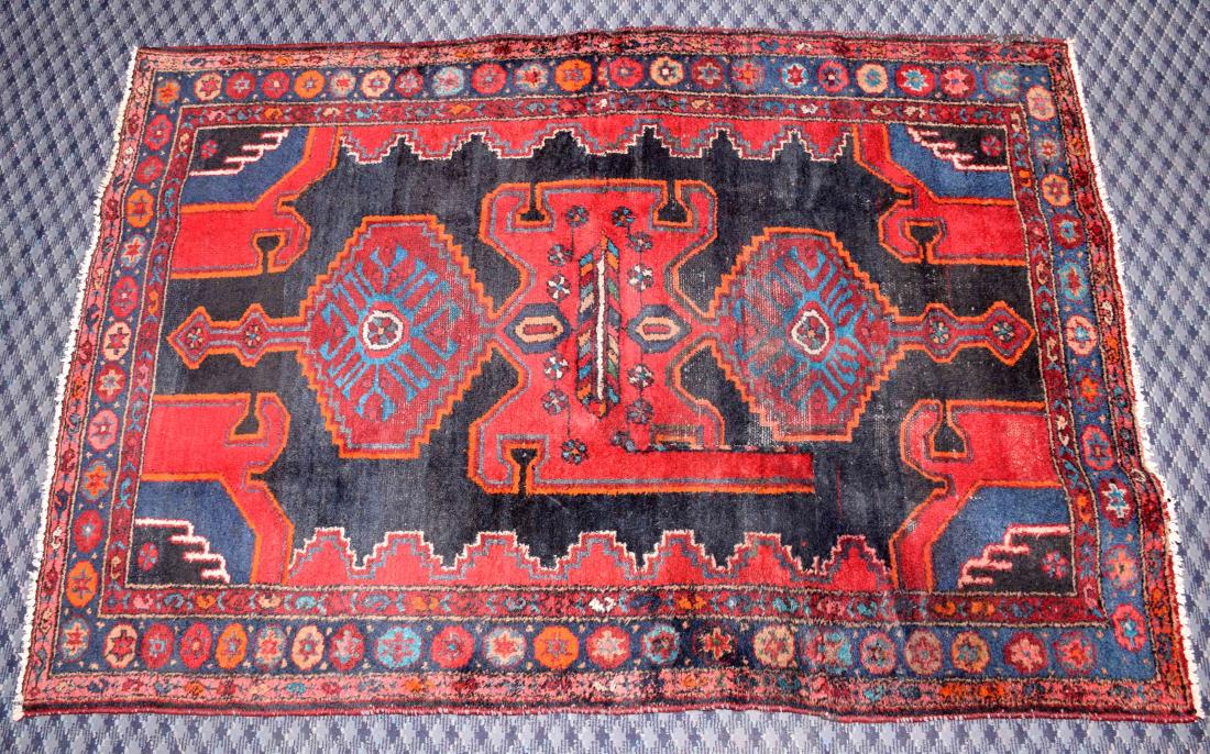 SEMI-ANTIQUE PERSIAN ZANJAN RUG - Measures: 4'3'' x (1 of 5)