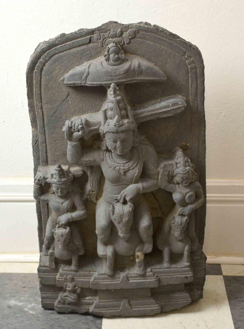 INDIAN TEMPLE STELE. 12-14th c. Indian temple carving, (1 of 5)