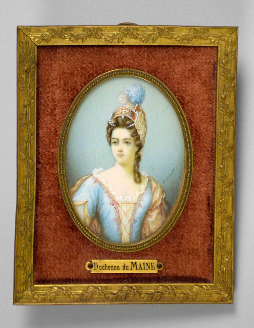 18th CENTURY MINIATURE DUCHESSE DU MAINE PORTRAIT IN (1 of 3)