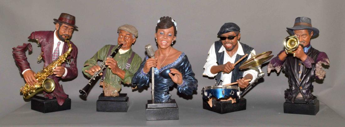 5pc WILLETTS DESIGNS MIXED MEDIA JAZZ SCULPTURES - (1 of 6)