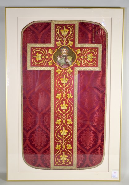 BYZANTINE CHASUBLE VESTMENT - 1800's, detailed gold & (1 of 6)