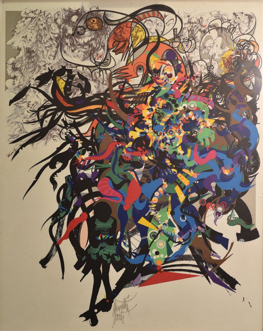 Rgionalisme: Raymond MORETTI (d'aprs) Estampe Contresigne 91 x 72 cm