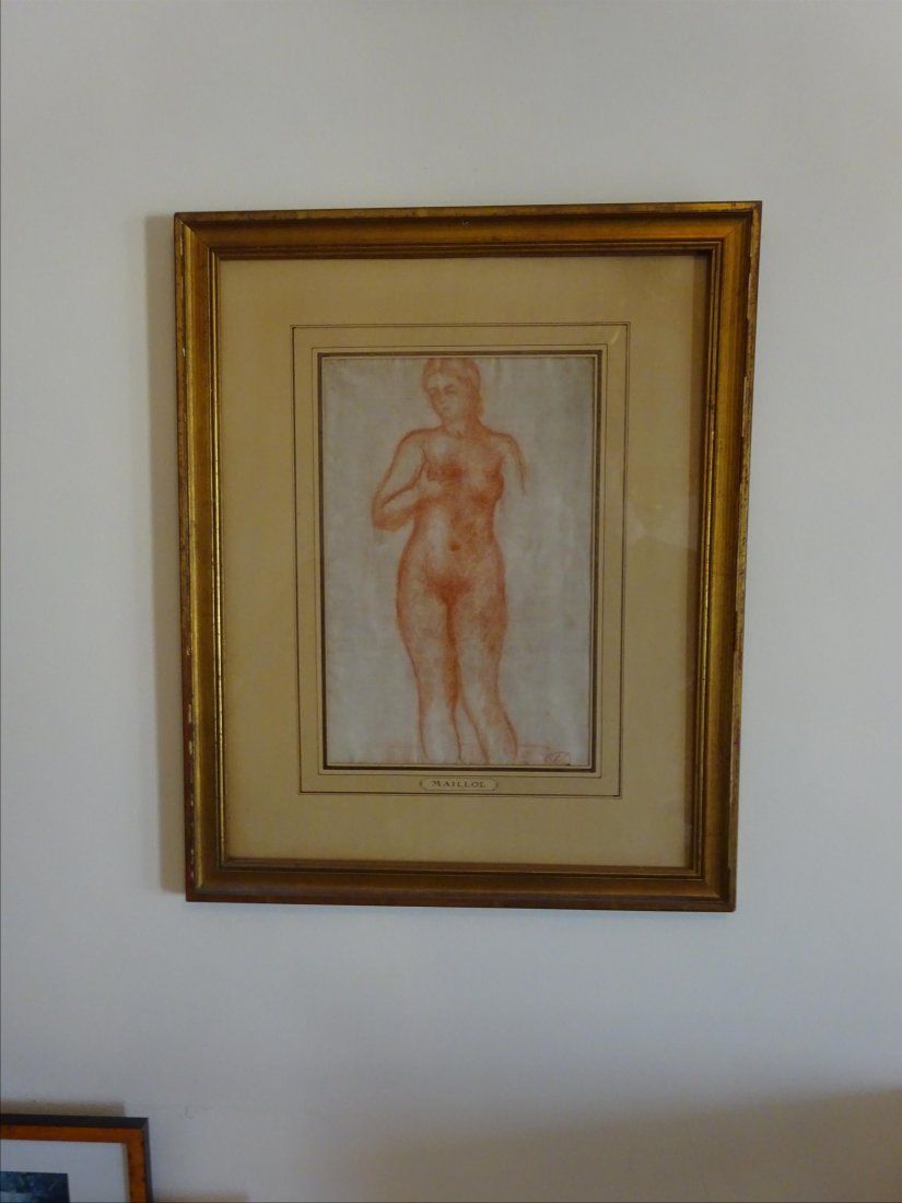 Tableaux modernes: Aristide MAILLOL (1861-1944) Femme nue Sanguine 30 x 20 cm