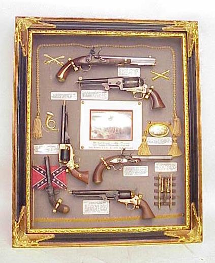 2249: CIVIL WAR SHADOW BOX REPLICA GUNS CS STATES