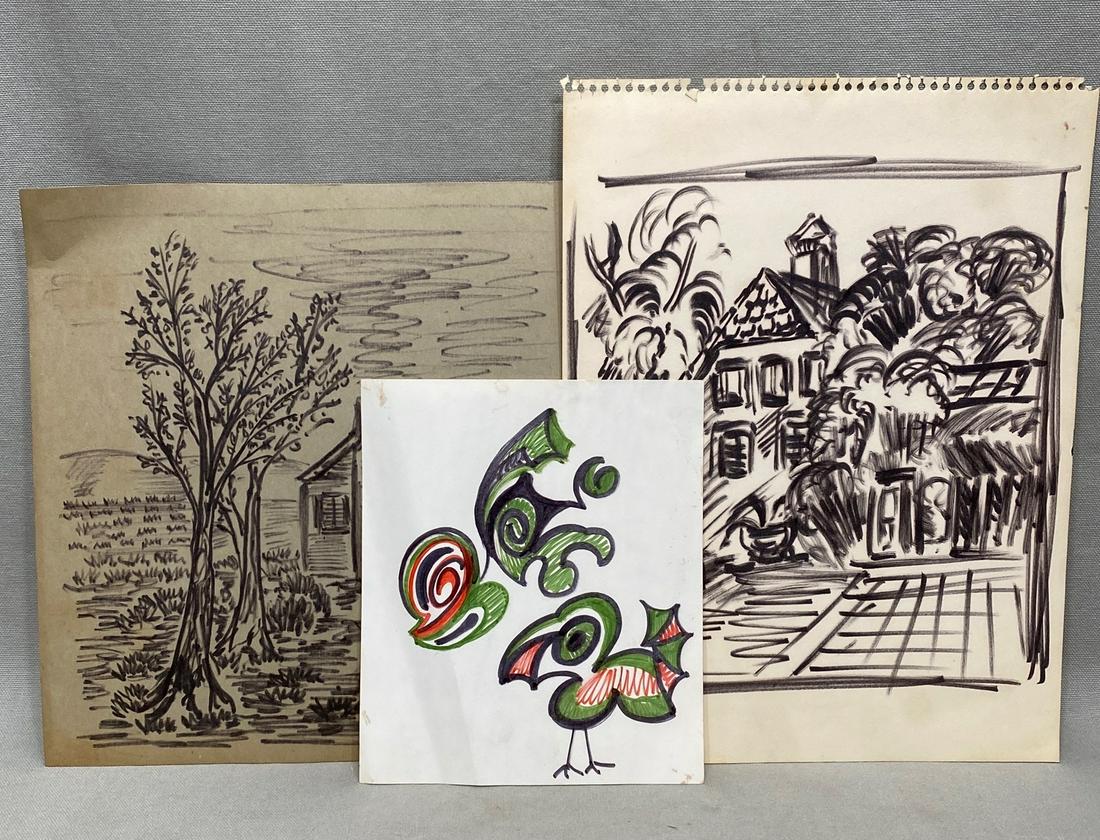 (3) Joseph Dunninger original artwork (1 of 4)