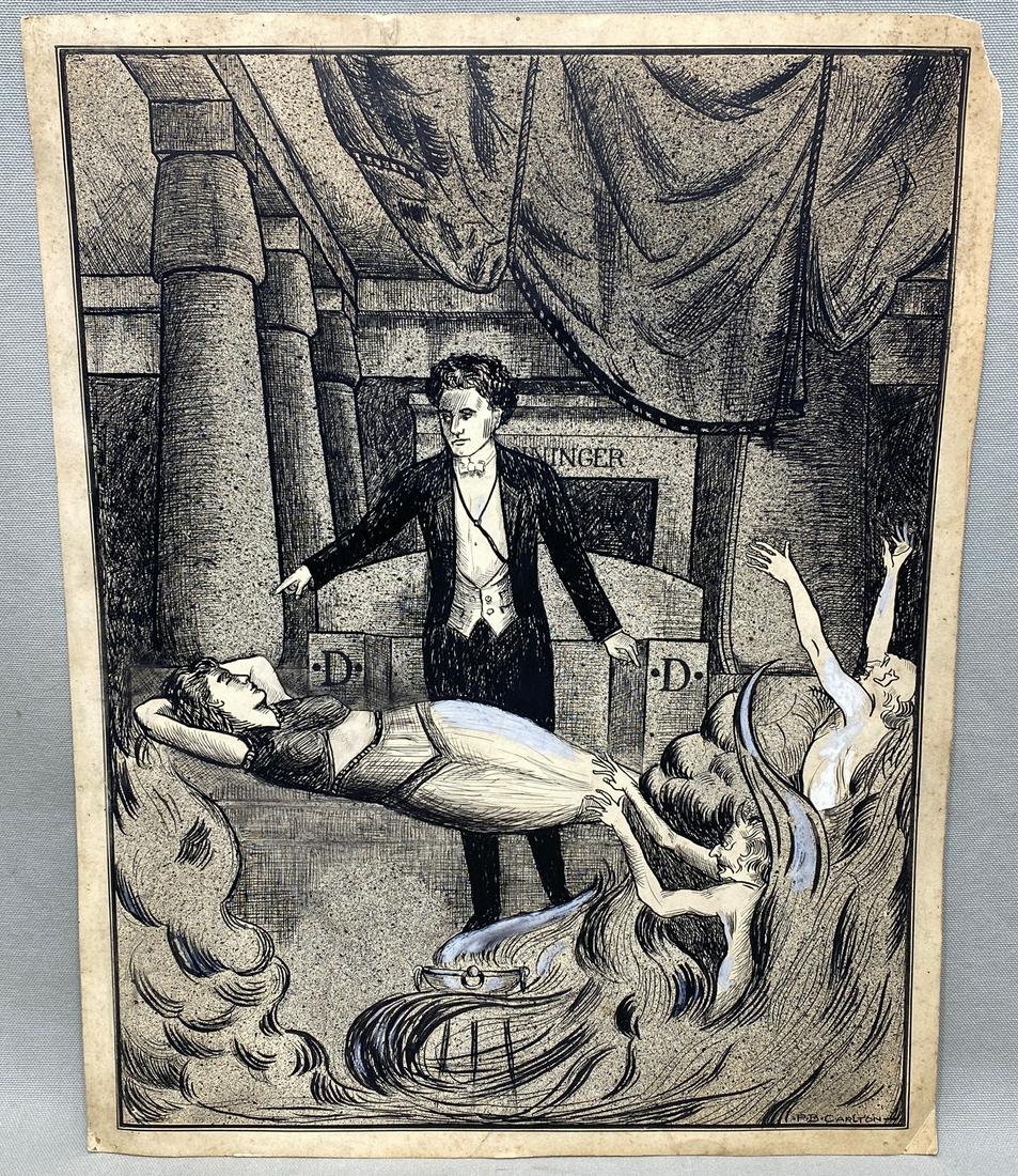 Early original art magician Joseph Dunninger seance (1 of 4)