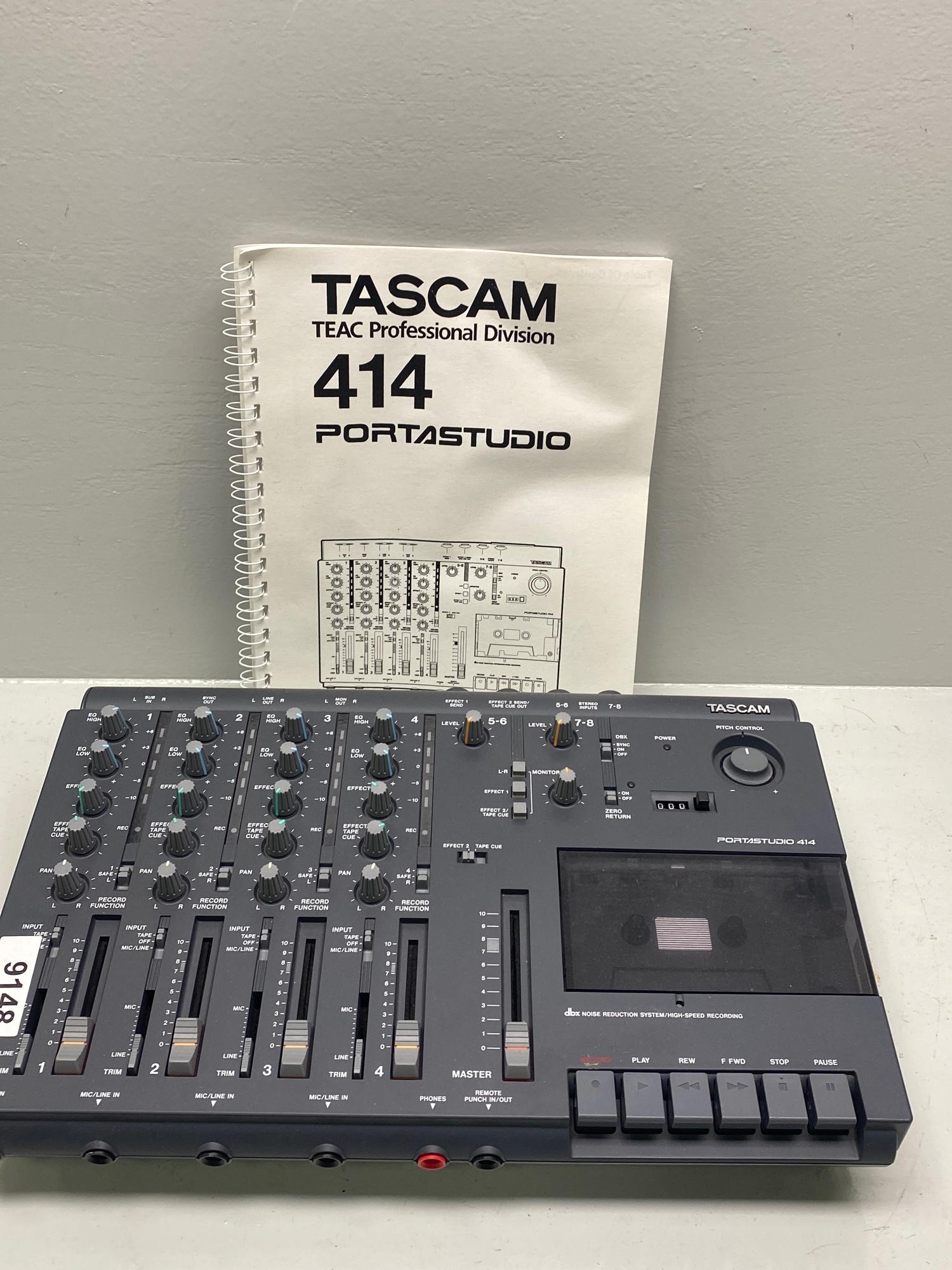 Tascam 414 portastudio with accessories and manual (1 of 5)