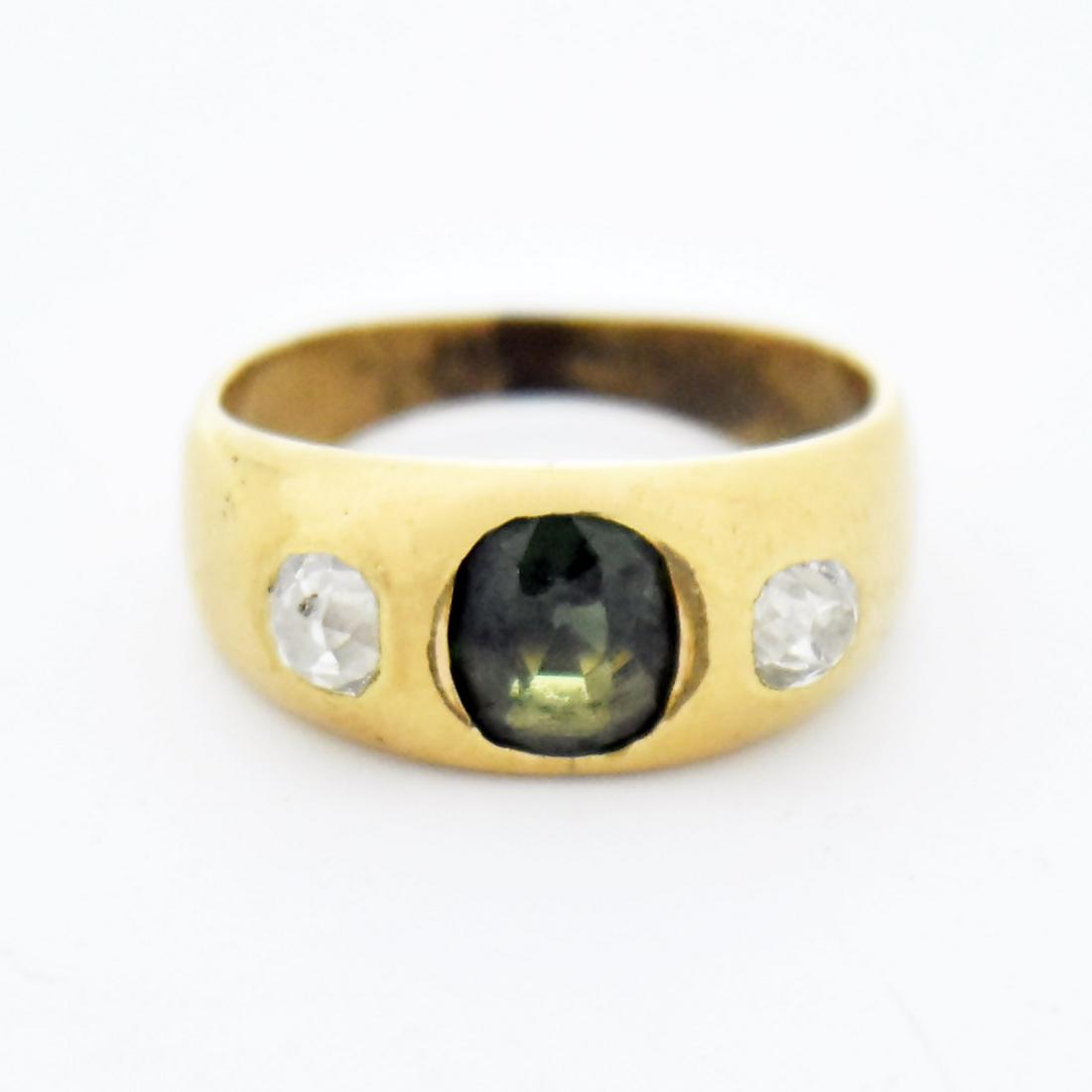 14k Gold diamond and gemstone ring (1 of 5)