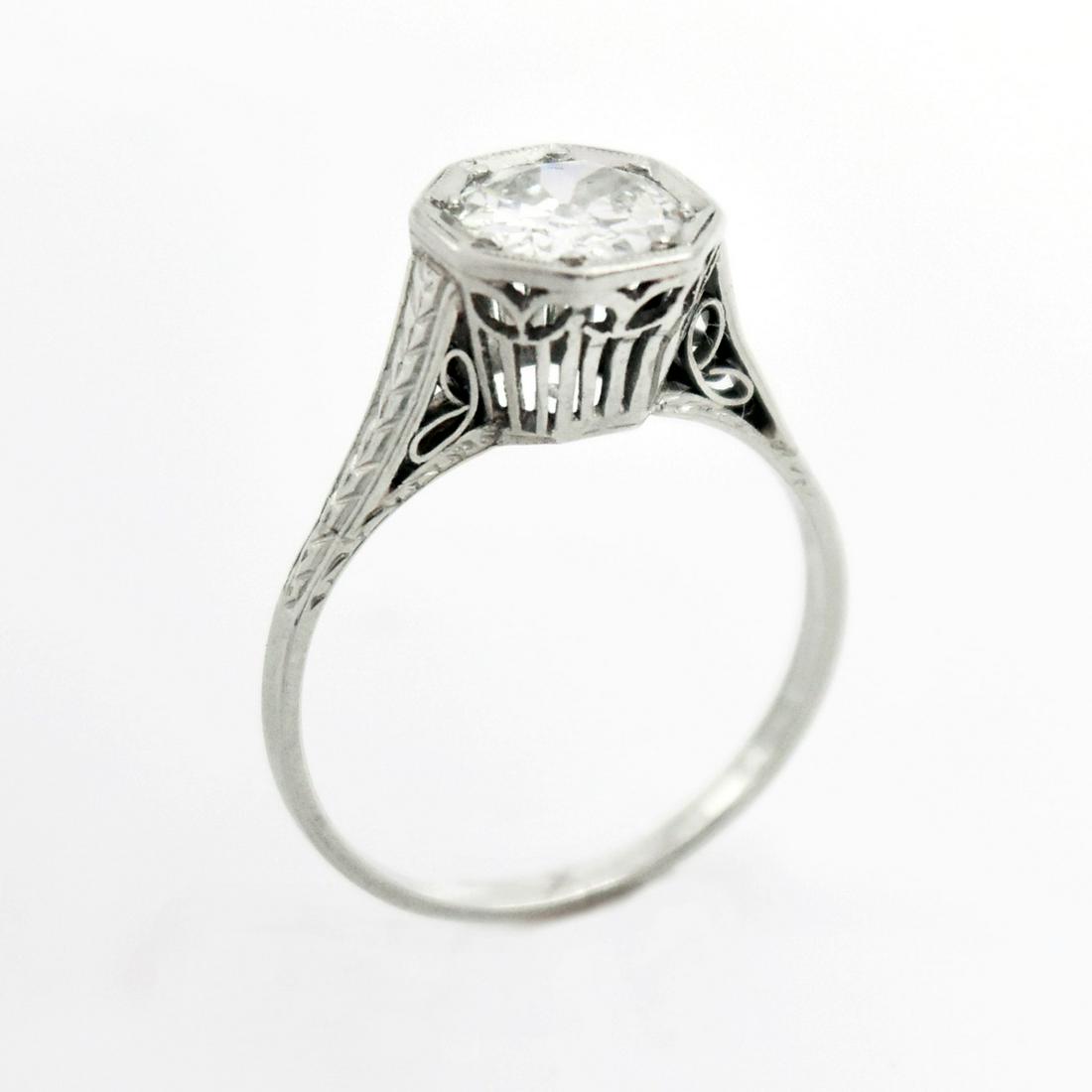 Platinum Appx. .90ct diamond solitaire ring (1 of 5)