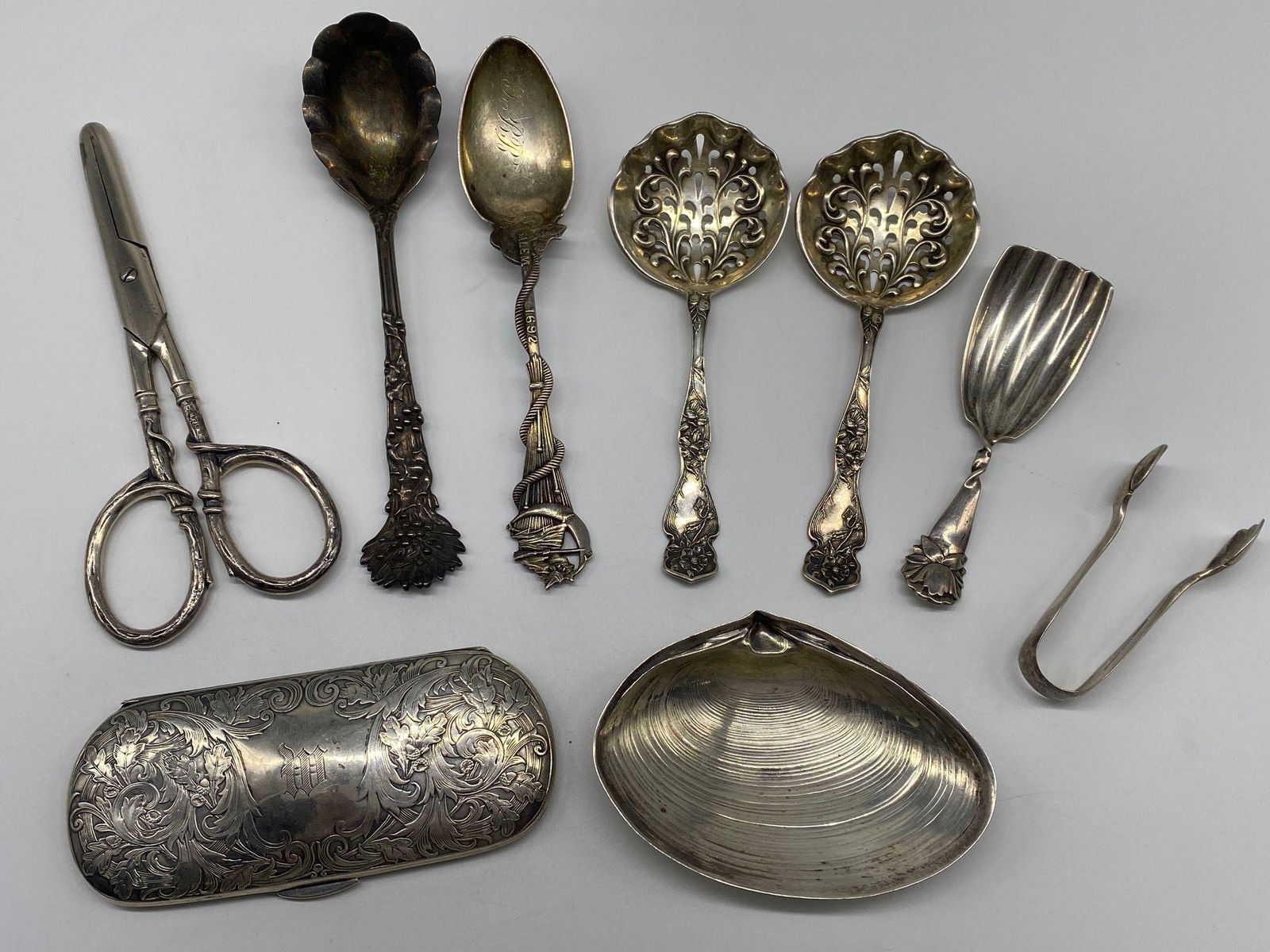 Nine interesting sterling silver items (1 of 8)