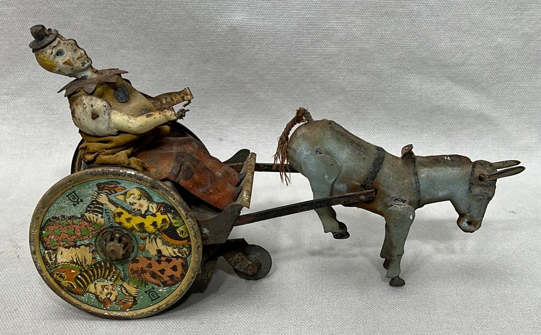 Lehman balky mule clown wind-up toy: Lehman balky mule clown wind-up toy