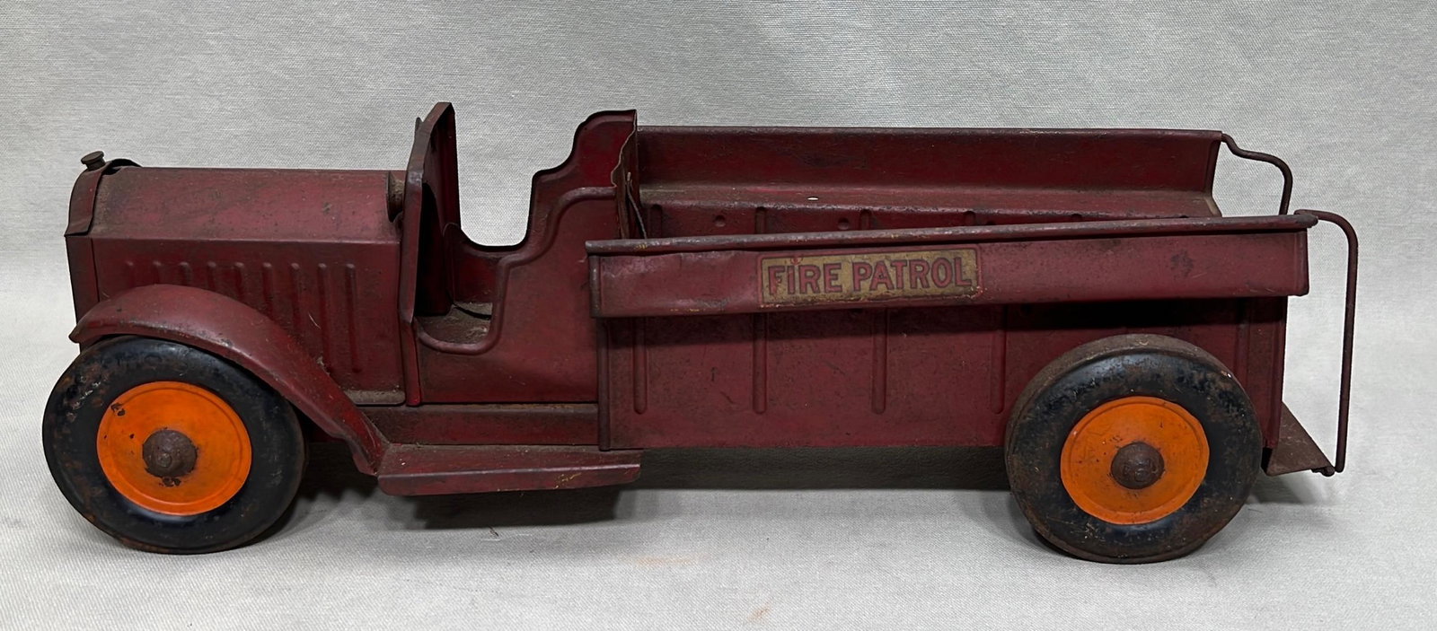 Structo Fire Patrol pressed steel truck toy: early 20th century, appx. 18" overall length