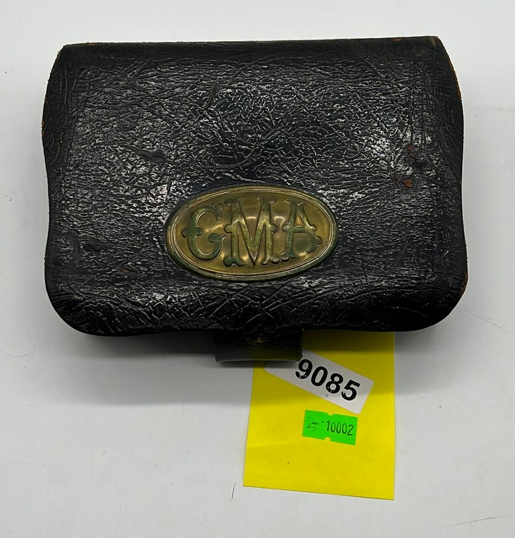 19thC Georgia Military Academy Cartridge Box & Plate (1 of 4)