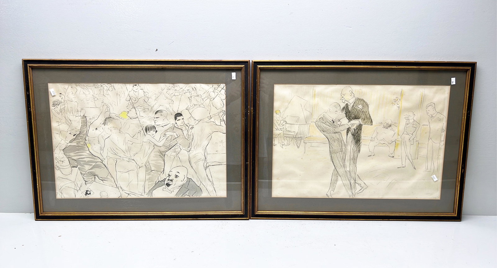2 Art Deco party scene drawings (1 of 10)