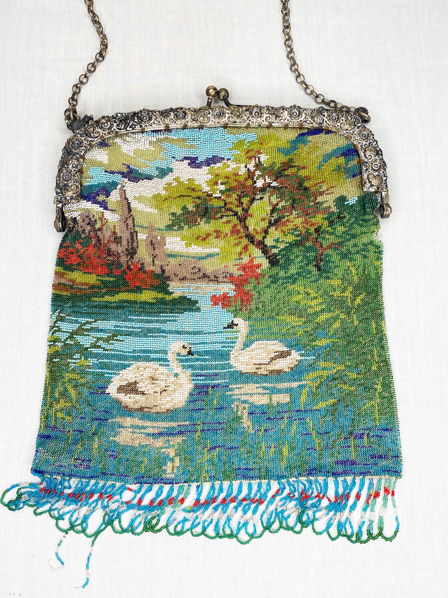 Micro Beaded Evening Bag with Swans (1 of 13)
