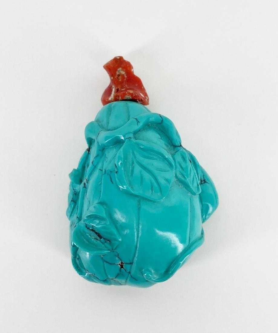 Chinese Carved Turquoise Snuff Bottle (1 of 8)