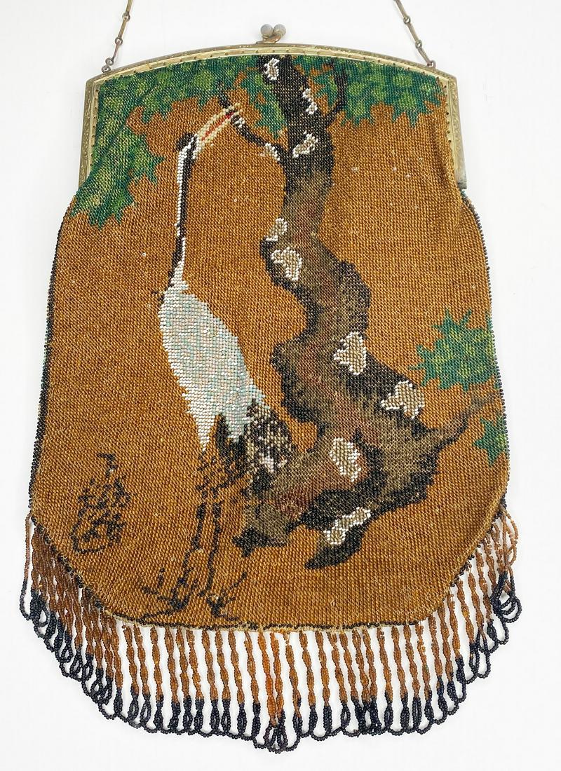 Micro Beaded Handbag with Asian Inspired Crane (1 of 16)