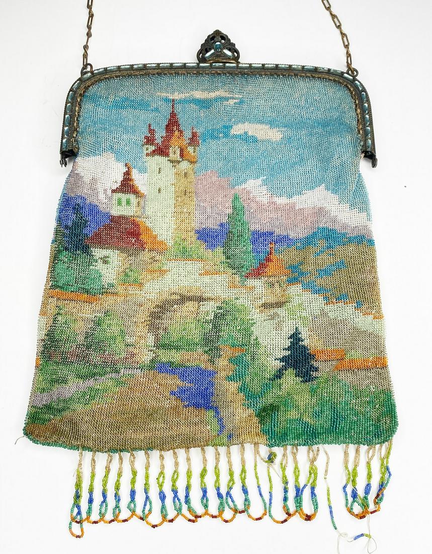 Micro Beaded Handbag with Castle Scene (1 of 17)