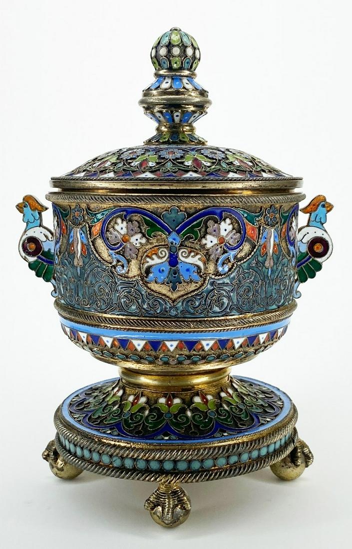 Russian Silver-Gilt and Enamel Tobacco Jar (1 of 19)